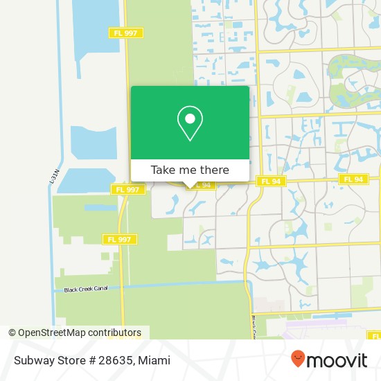 Subway Store # 28635 map