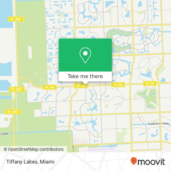 Tiffany Lakes map