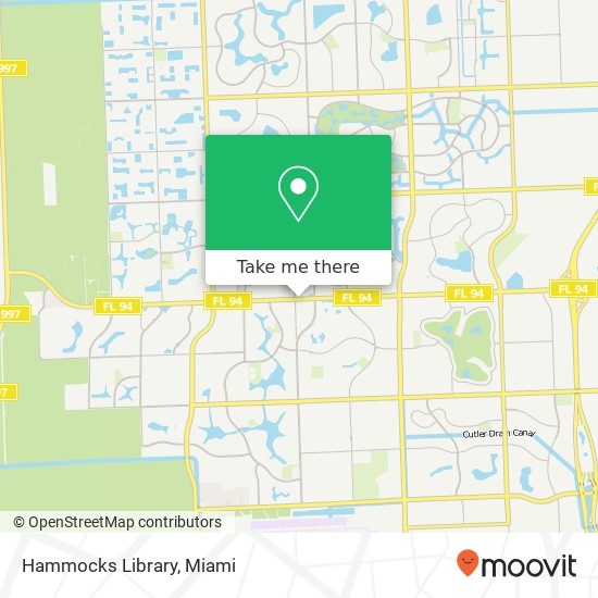 Hammocks Library map