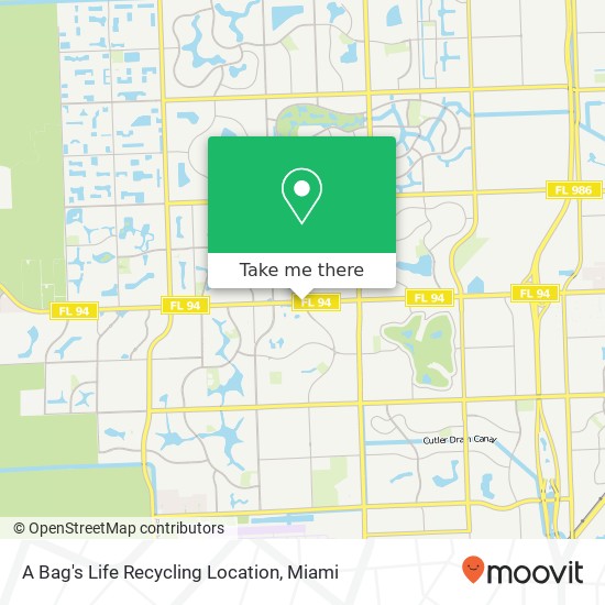 A Bag's Life Recycling Location map