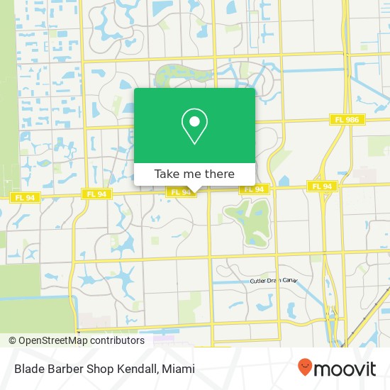 Blade Barber Shop Kendall map