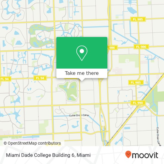 Miami Dade College Building 6 map