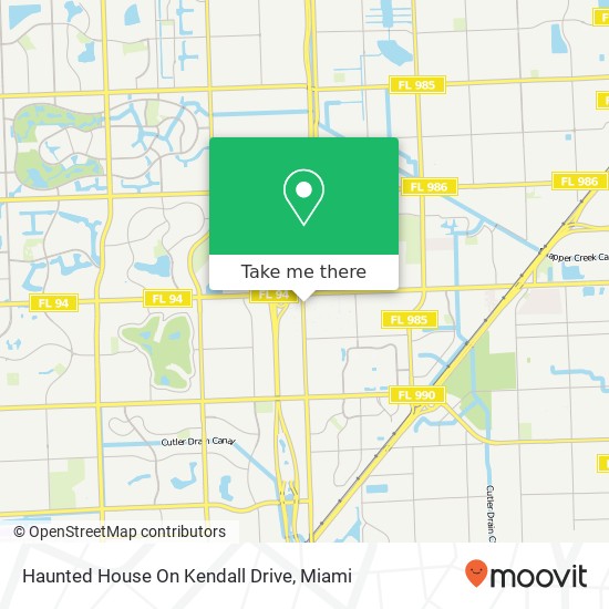 Haunted House On Kendall Drive map