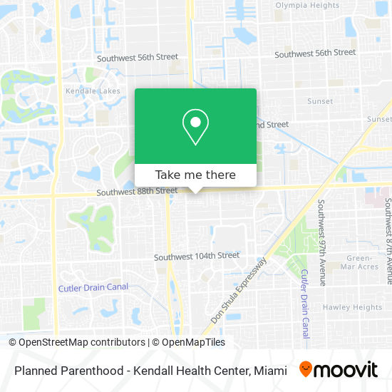 Planned Parenthood - Kendall Health Center map