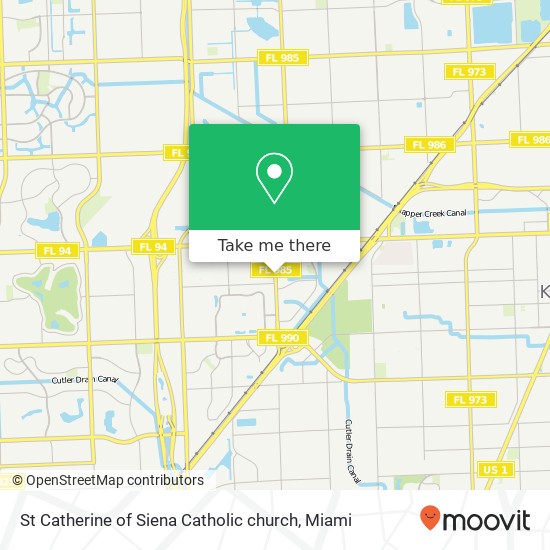 St Catherine of Siena Catholic church map