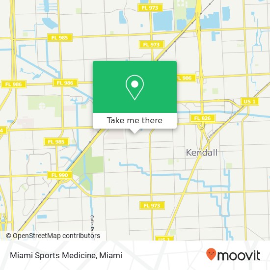 Miami Sports Medicine map