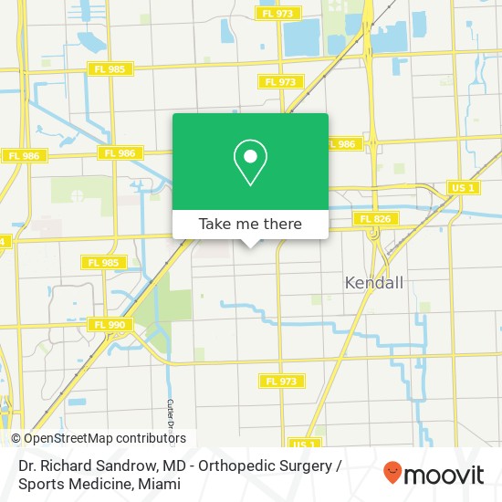 Dr. Richard Sandrow, MD - Orthopedic Surgery / Sports Medicine map