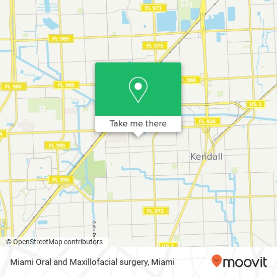 Mapa de Miami Oral and Maxillofacial surgery