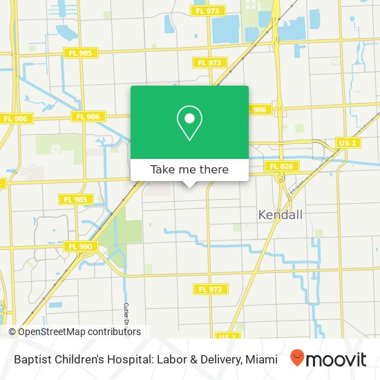 Mapa de Baptist Children's Hospital: Labor & Delivery