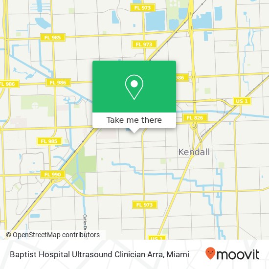 Baptist Hospital Ultrasound Clinician Arra map