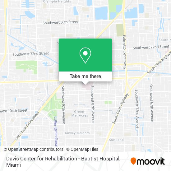 Davis Center for Rehabilitation - Baptist Hospital map