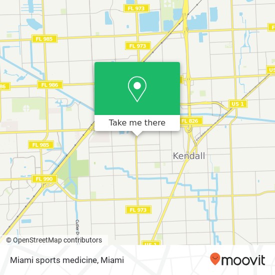 Mapa de Miami sports medicine