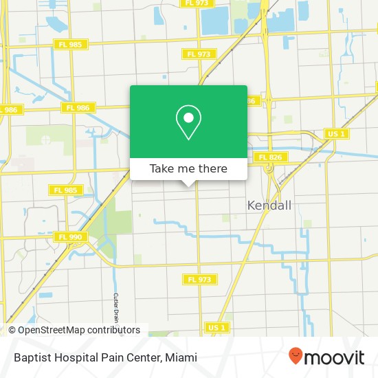 Baptist Hospital Pain Center map