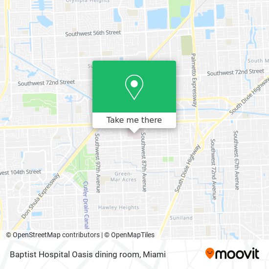 Mapa de Baptist Hospital Oasis dining room
