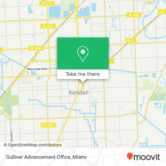 Gulliver Advancement Office map