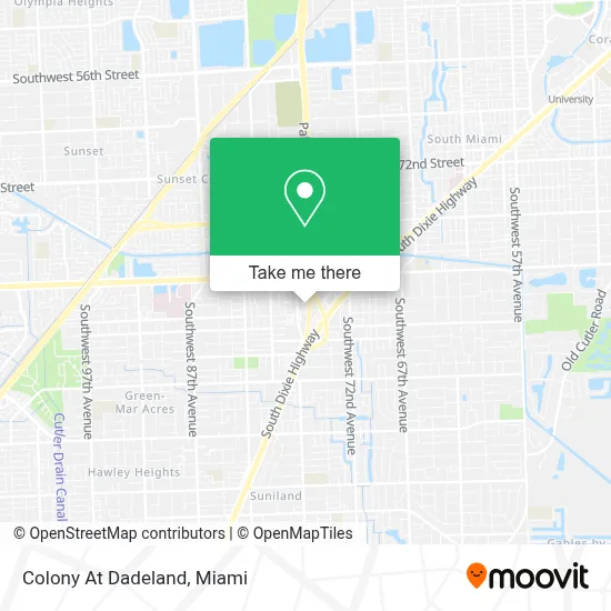Colony At Dadeland map