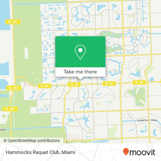 Hammocks Raquet Club map