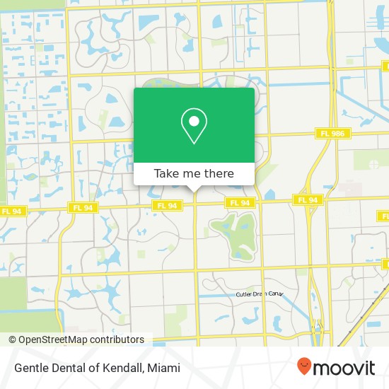 Gentle Dental of Kendall map
