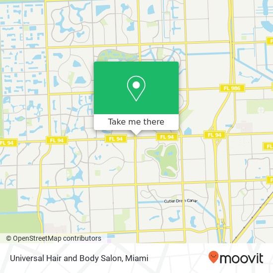 Mapa de Universal Hair and Body Salon