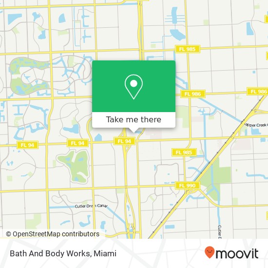 Mapa de Bath And Body Works