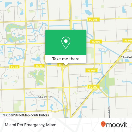 Mapa de Miami Pet Emergency
