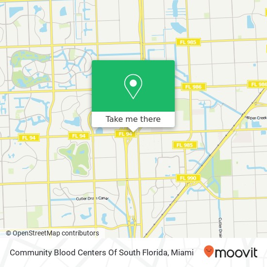 Mapa de Community Blood Centers Of South Florida