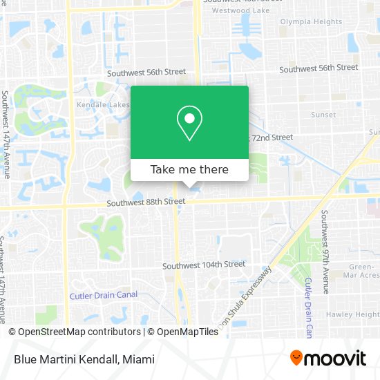 Blue Martini Kendall map