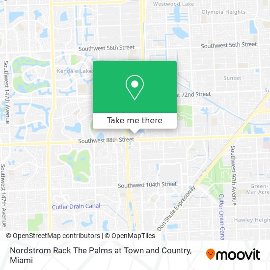 Nordstrom Rack The Palms at Town and Country map