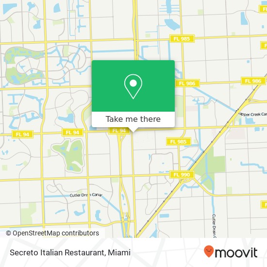 Secreto Italian Restaurant map