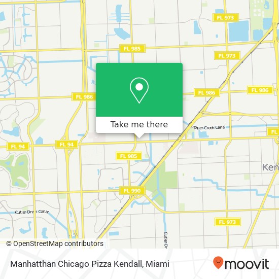 Manhatthan Chicago Pizza Kendall map