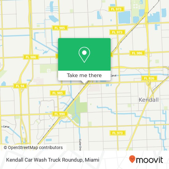 Mapa de Kendall Car Wash Truck Roundup