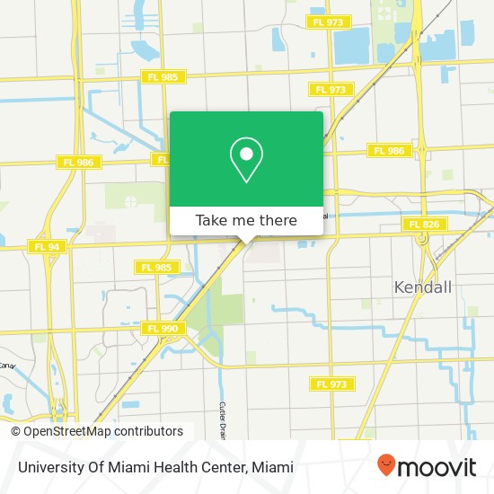 University Of Miami Health Center map