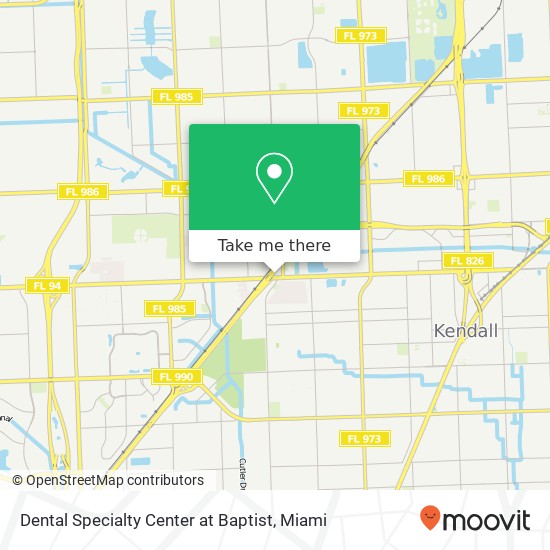 Dental Specialty Center at Baptist map