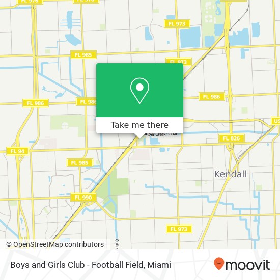 Boys and Girls Club - Football Field map