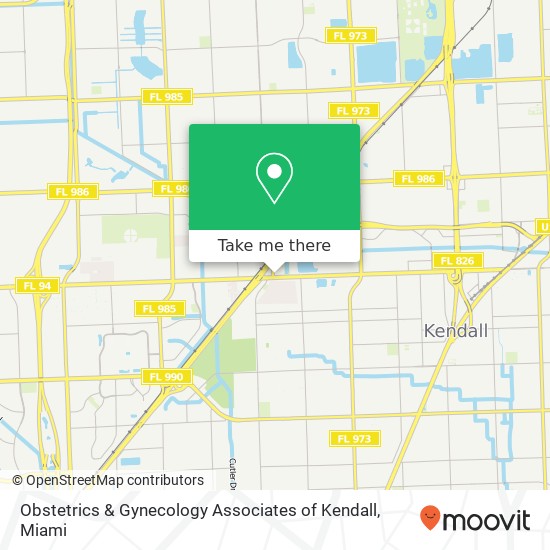 Obstetrics & Gynecology Associates of Kendall map