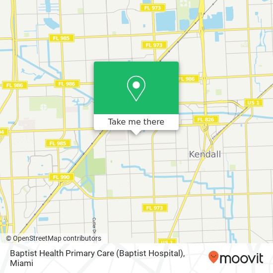 Mapa de Baptist Health Primary Care (Baptist Hospital)