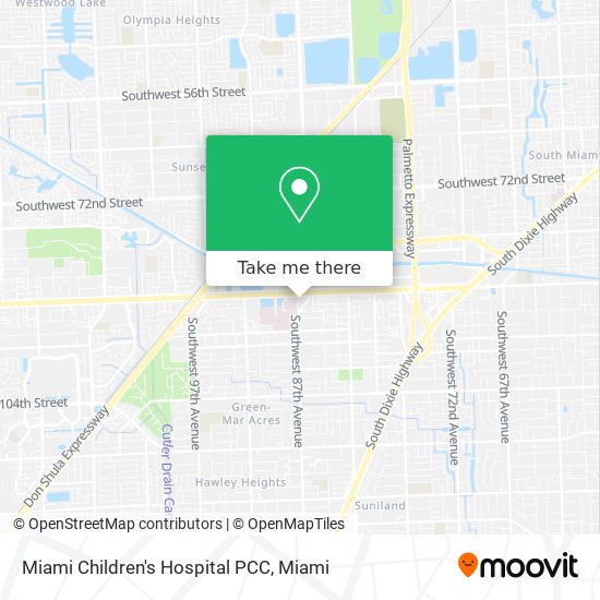 Mapa de Miami Children's Hospital PCC