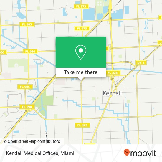 Kendall Medical Offices map