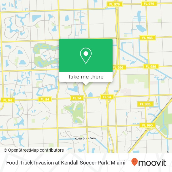 Mapa de Food Truck Invasion at Kendall Soccer Park