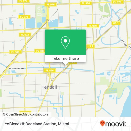 Mapa de YoBlendz® Dadeland Station