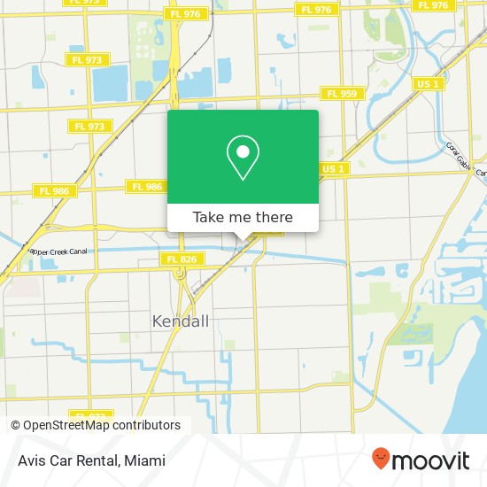 Avis Car Rental map