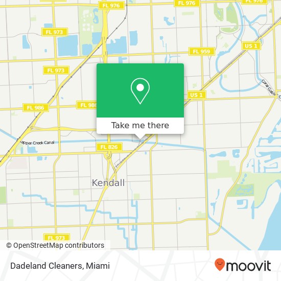 Mapa de Dadeland Cleaners