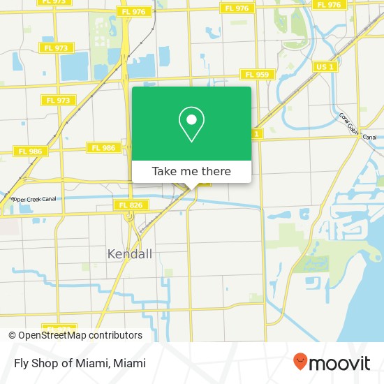 Fly Shop of Miami map