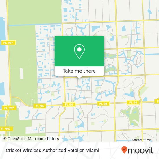 Mapa de Cricket Wireless Authorized Retailer