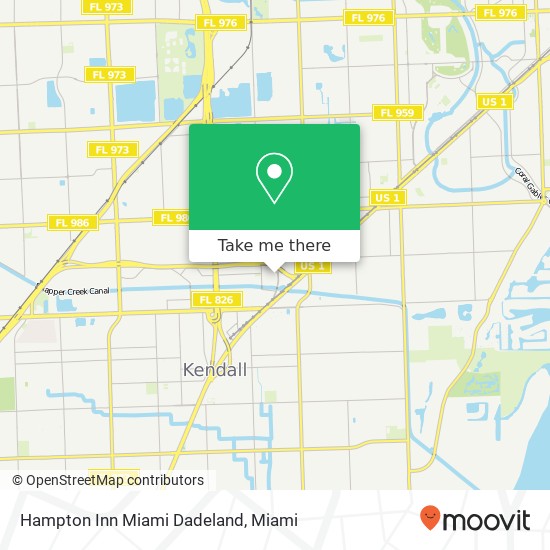 Mapa de Hampton Inn Miami Dadeland