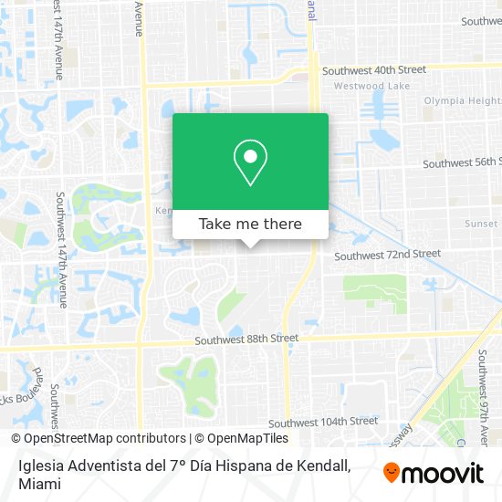 Iglesia Adventista del 7º Día Hispana de Kendall map