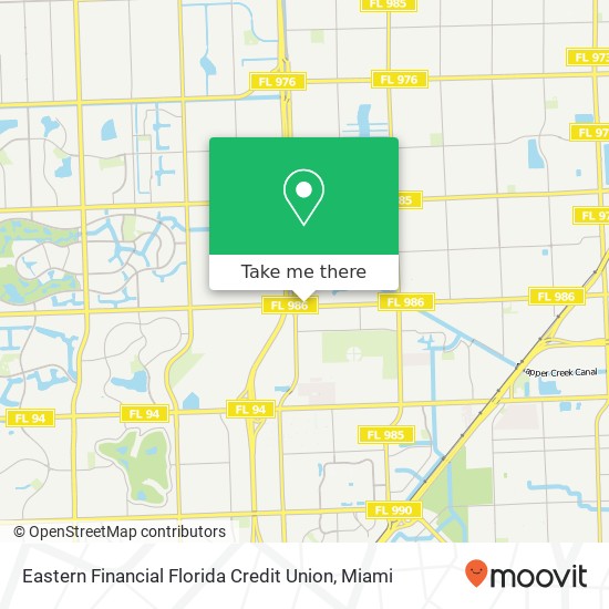 Eastern Financial Florida Credit Union map