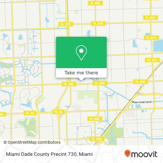 Mapa de Miami Dade County Precint 730