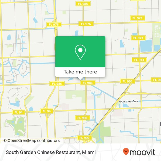 Mapa de South Garden Chinese Restaurant