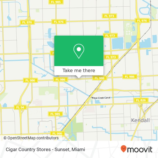 Cigar Country Stores - Sunset map